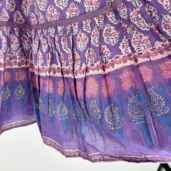 NEW Bell by Alicia Bell Mandy Maxi Skirt M Tiered Ruffle Lace Smocked Tuckernuck - Picture 6 of 11